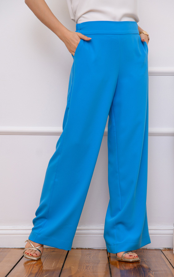 Producent odzieży damskiej Kaskada spodnie Dorado niebieskie